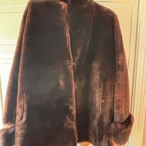 Cozy Chocolate Teddy Jacket - Women's Fur Coat, vintage from 1920s.